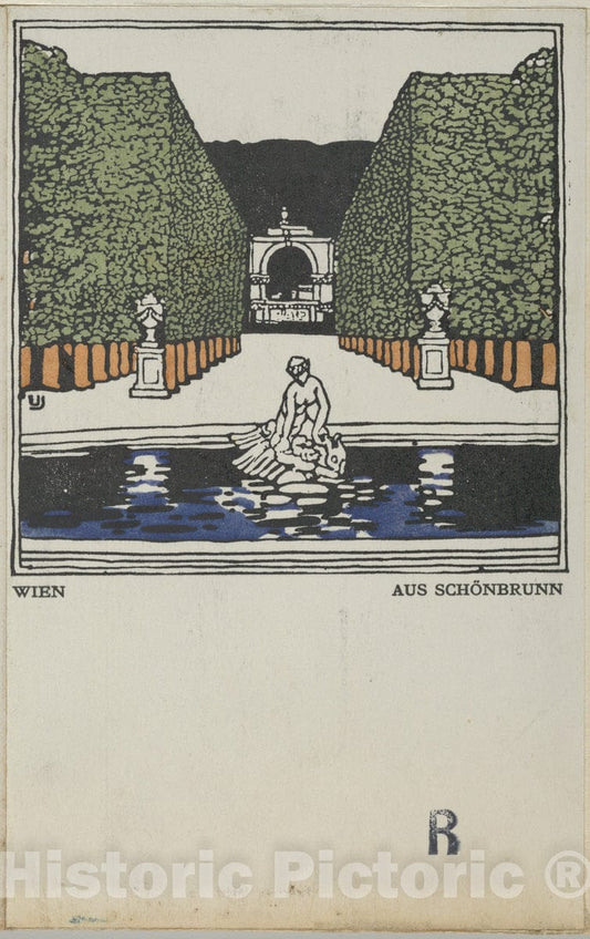 Art Print : Urban Janke - Vienna: from Schönbrunn : Vintage Wall Art