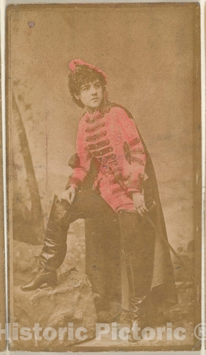 Photo Print : Actress Wearing Military Costume, from The Actresses Series (N668) : Vintage Wall Art