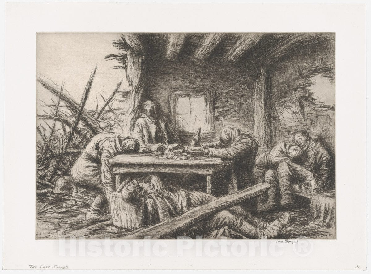 Art Print : Kerr Eby - The Last Supper : Vintage Wall Art