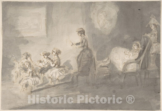 Art Print : Constantin Guys - Children Playing Horse and Carriage : Vintage Wall Art