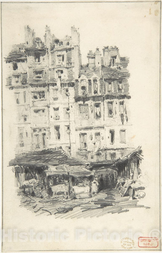 Art Print : Charles Bargue - Houses : Vintage Wall Art