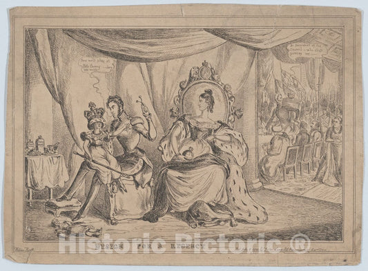 Art Print : William Heath ('Paul Pry') - Design for a Regency : Vintage Wall Art