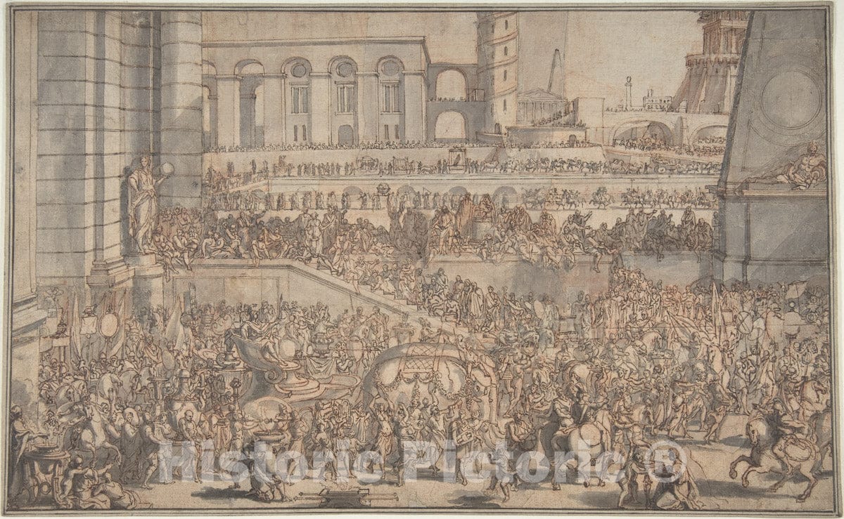 Art Print : Sébastien Leclerc I - Alexander Entering Babylon : Vintage Wall Art