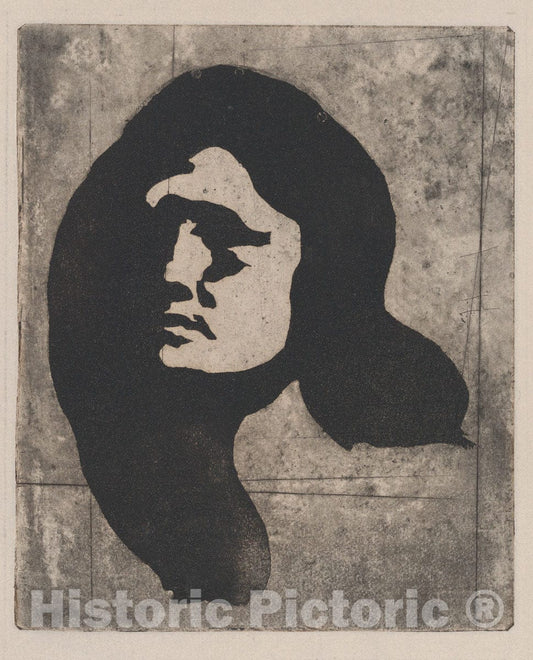 Art Print : Eugène Carrière - Head of a Woman : Vintage Wall Art