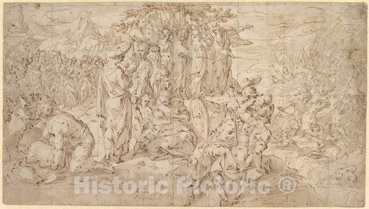 Art Print : Hendrick de Clerck - The Destruction of The Pharaoh’s Army : Vintage Wall Art