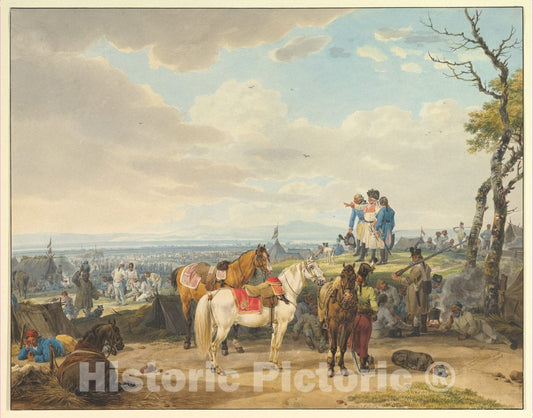 Art Print : Wilhelm von Kobell - Austrian Soldiers : Vintage Wall Art