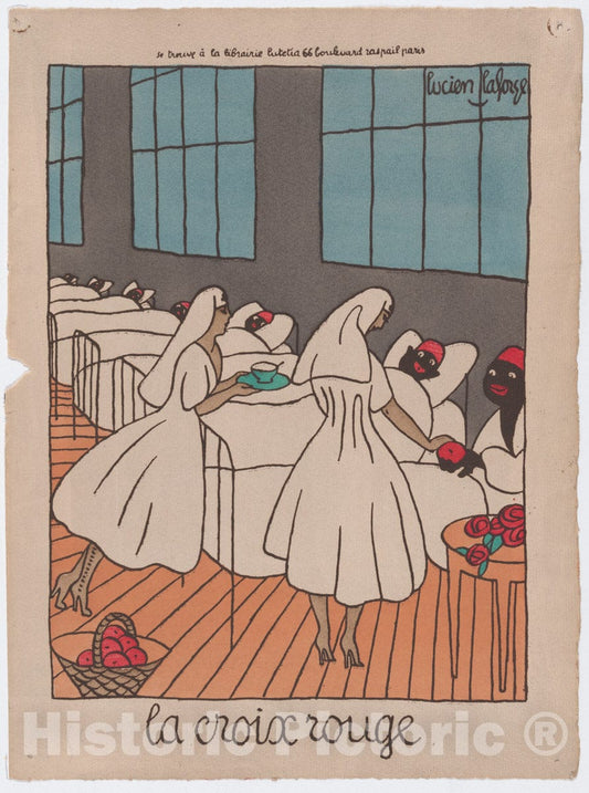 Art Print : Lucien Laforge - La Croix Rouge : Vintage Wall Art