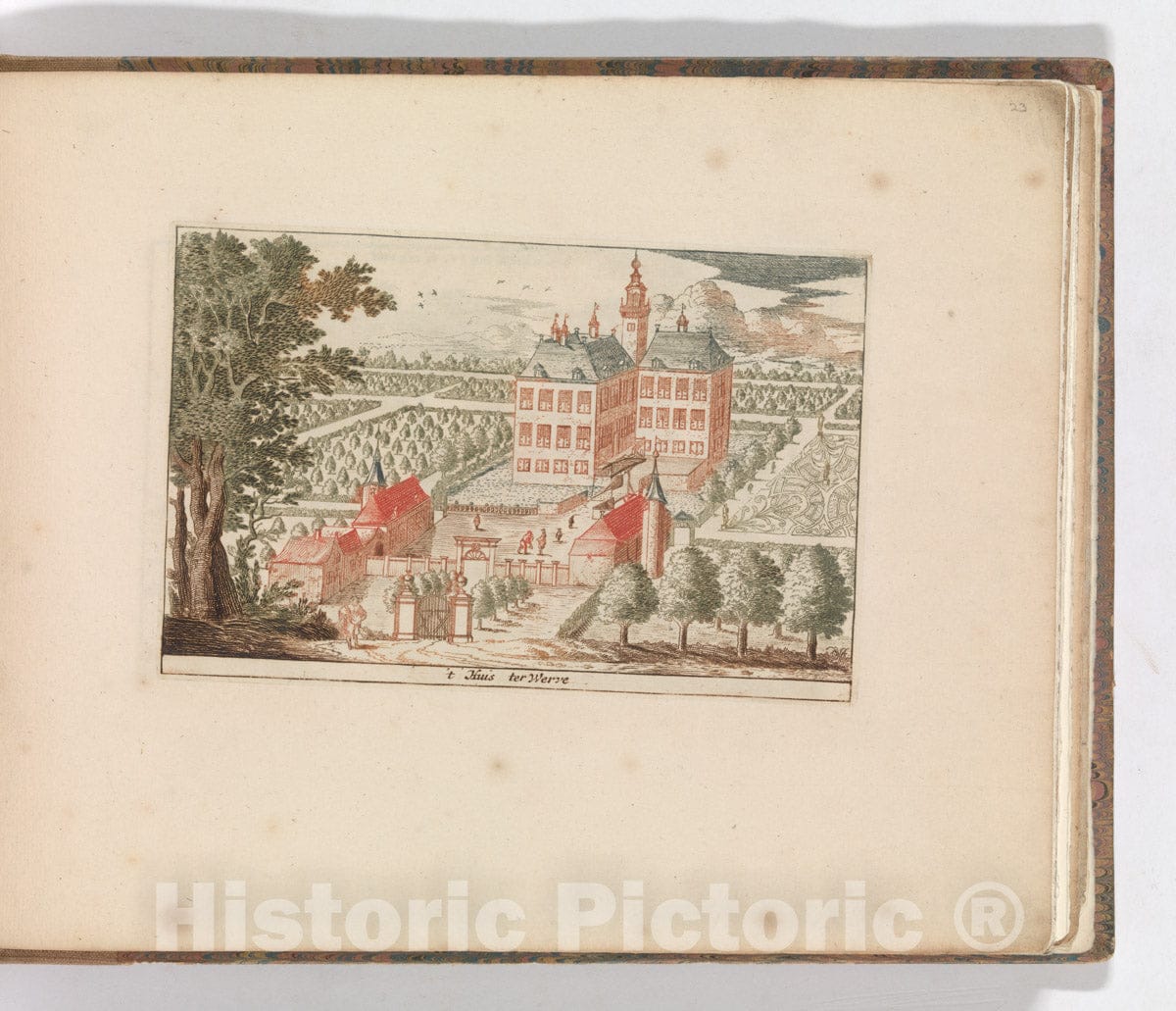 Art Print : Carel Allard - ' 't Huis TER Werve', in: Tooneel Der Voornaamste Nederlands Huizen, En Lust Hoven, Naar T Leven Afgebeeld : Vintage Wall Art