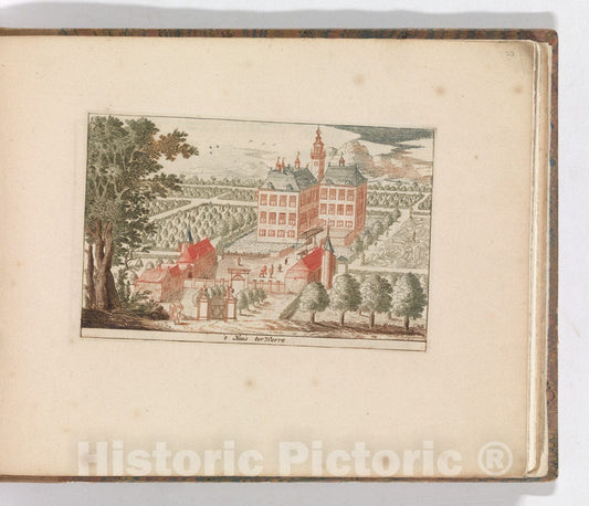 Art Print : Carel Allard - ' 't Huis TER Werve', in: Tooneel Der Voornaamste Nederlands Huizen, En Lust Hoven, Naar T Leven Afgebeeld : Vintage Wall Art