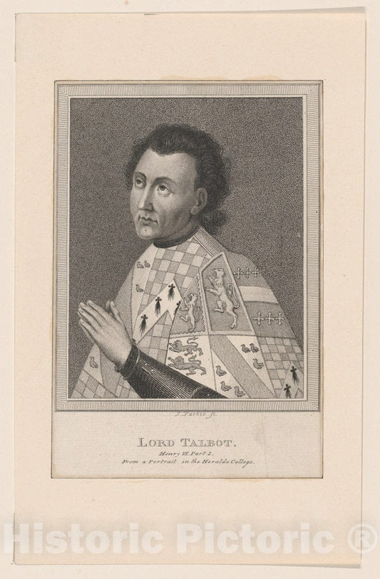 Art Print : James Parker - John Talbot, 1st Earl of Shrewsbury and 1st Earl of Waterford : Vintage Wall Art