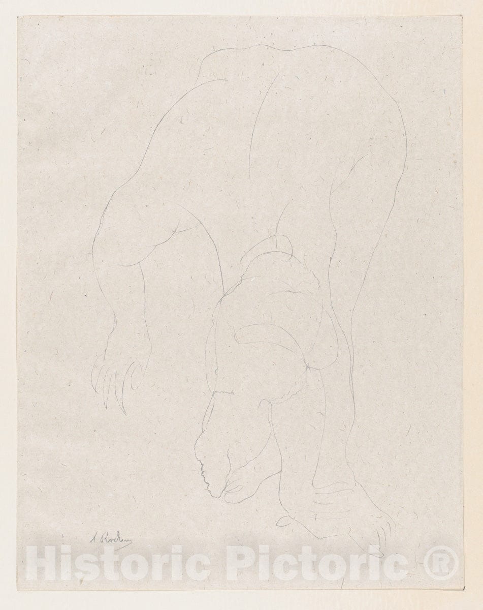 Art Print : Auguste Rodin - Elle semblait revenir d'un Long, d'un angoissant Sommeil. 2 : Vintage Wall Art