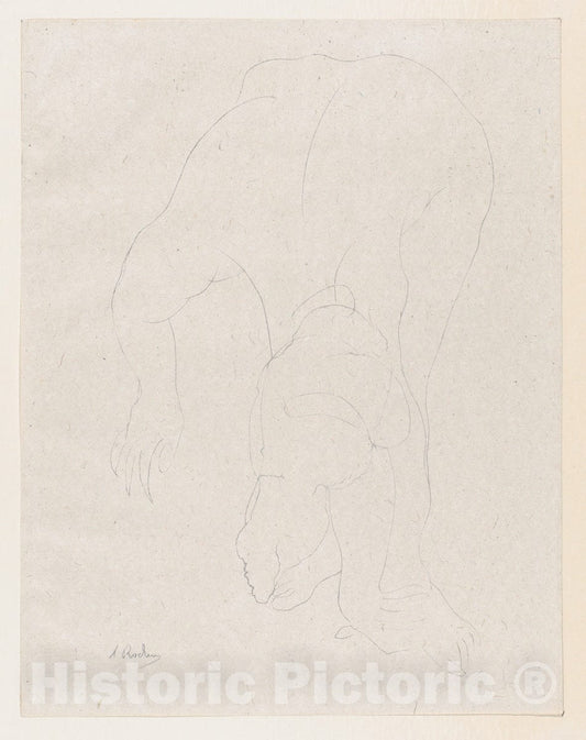 Art Print : Auguste Rodin - Elle semblait revenir d'un Long, d'un angoissant Sommeil. 2 : Vintage Wall Art