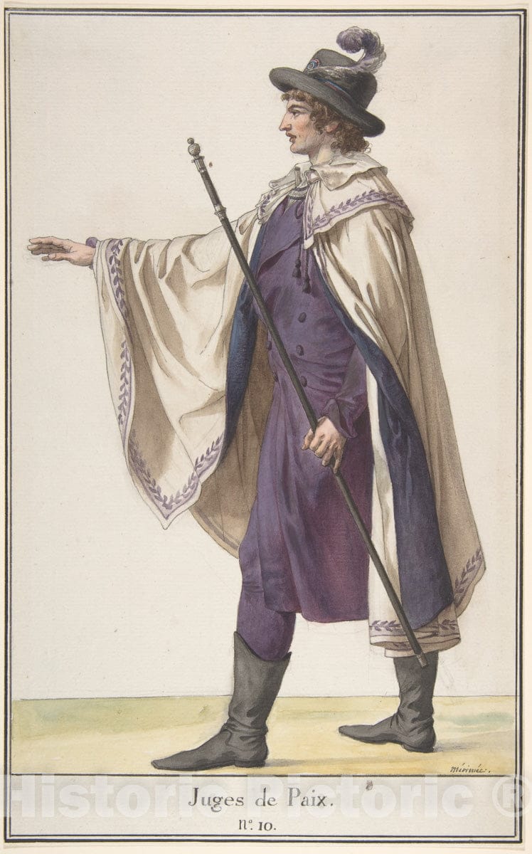 Art Print : Jean François Léonor Mérimée - A Justice of The Peace : Vintage Wall Art