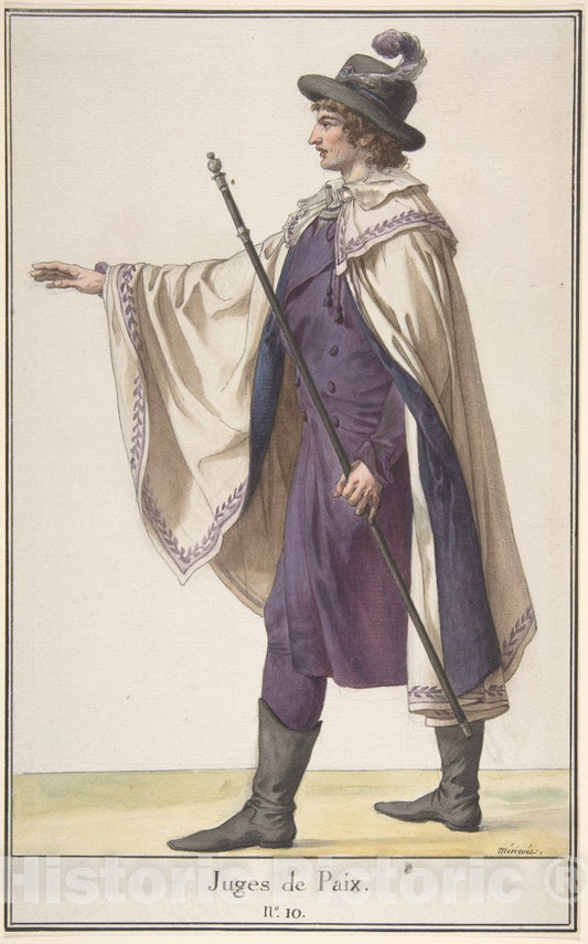 Art Print : Jean François Léonor Mérimée - A Justice of The Peace : Vintage Wall Art