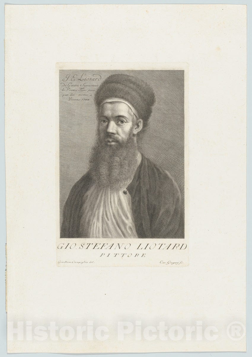 Art Print : Carlo Gregori - Self-Portrait in a Turkish Outfit 2 : Vintage Wall Art