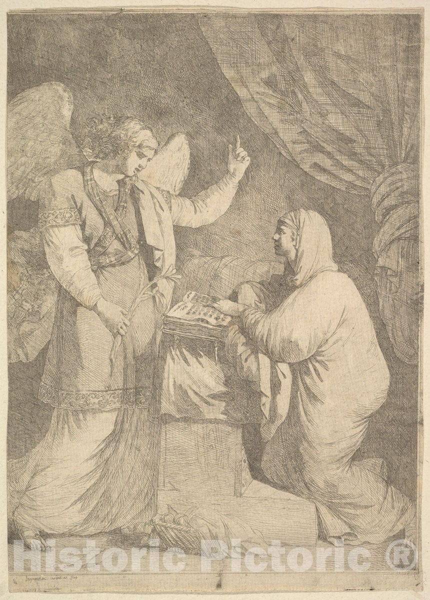 Art Print : Jean Jacques Lagrenée - The Annunciation : Vintage Wall Art