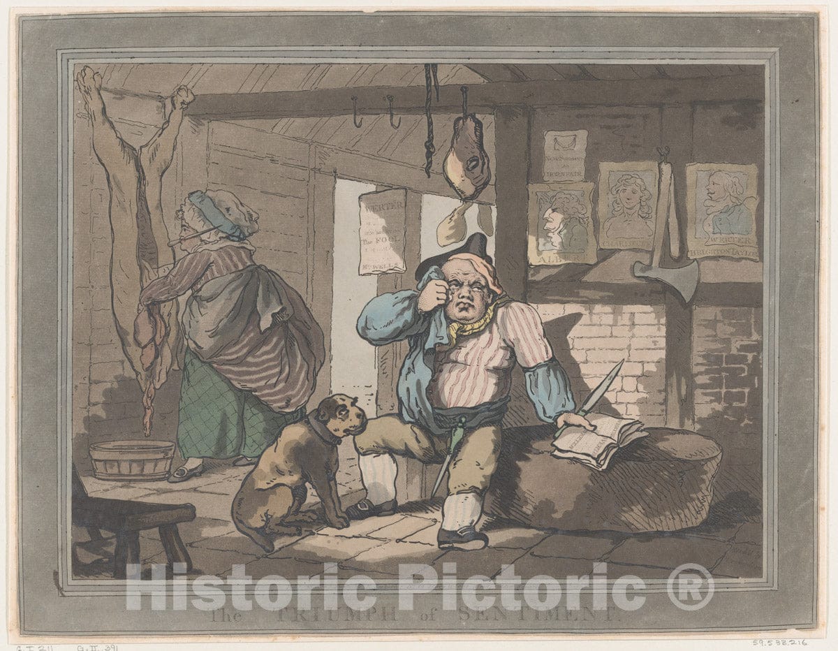 Art Print : Samuel Collings - The Triumph of Sentiment 2 : Vintage Wall Art