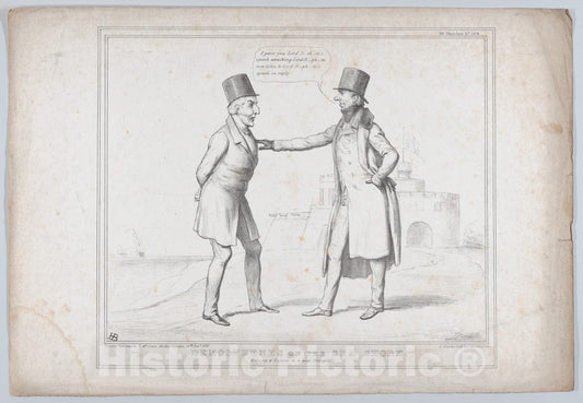 Art Print : John Doyle - Demosthenes on The Sea Shore – Giving a Lesson to a New Disciple : Vintage Wall Art