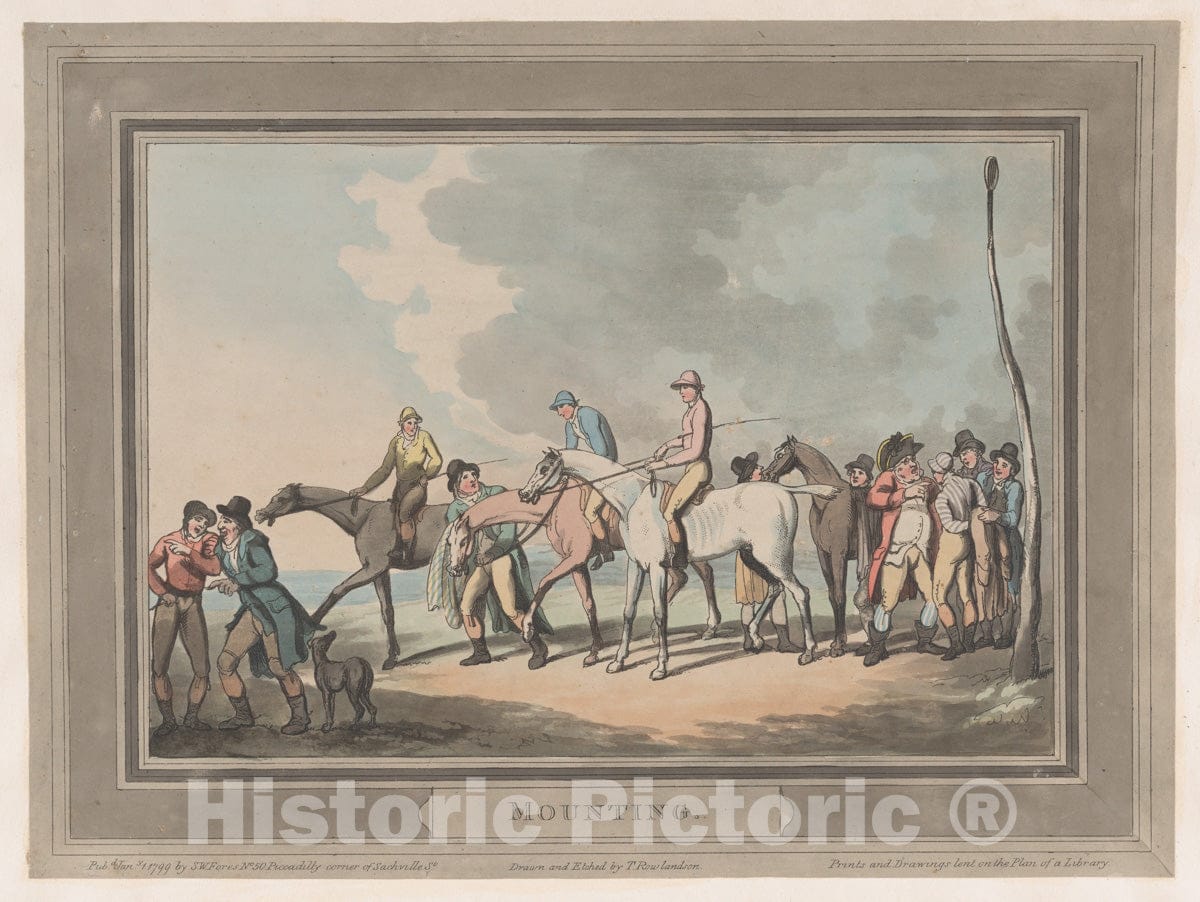 Art Print : Thomas Rowlandson - Mounting : Vintage Wall Art