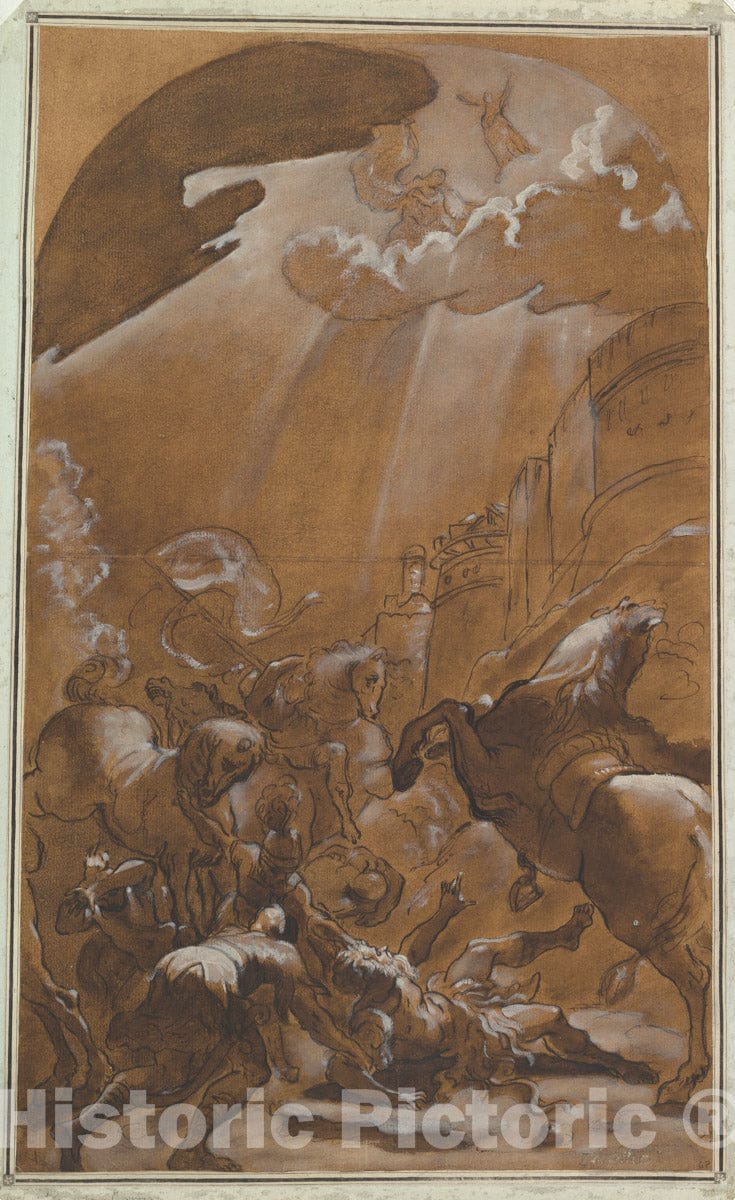 Art Print : Ludovico Carracci - The Conversion of Saint Paul : Vintage Wall Art