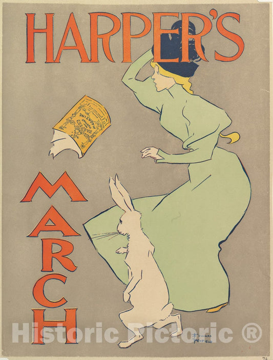Art Print : Edward Penfield - Harper's: March 1 : Vintage Wall Art