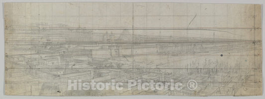 Art Print : Eugène Cicéri - Design for a Stage Set 13 : Vintage Wall Art