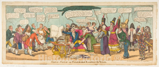 Art Print : Charles Williams - Hocus Pocus–or Conjurors Raising The Wind : Vintage Wall Art
