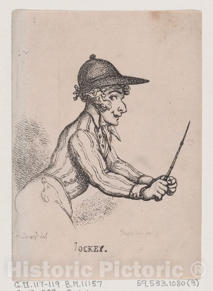 Art Print : Thomas Rowlandson - Jockey : Vintage Wall Art