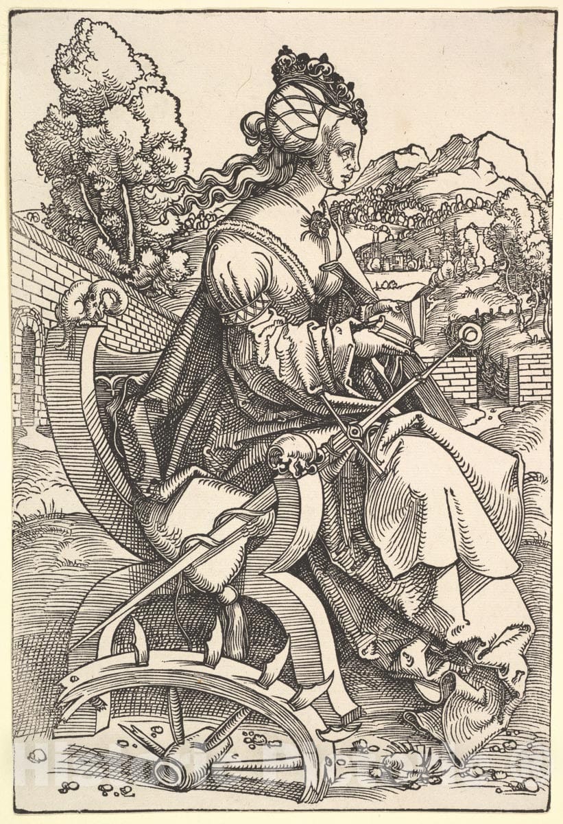 Art Print : Hans Baldung (Called Hans Baldung Grien) - St. Catherine 1 : Vintage Wall Art