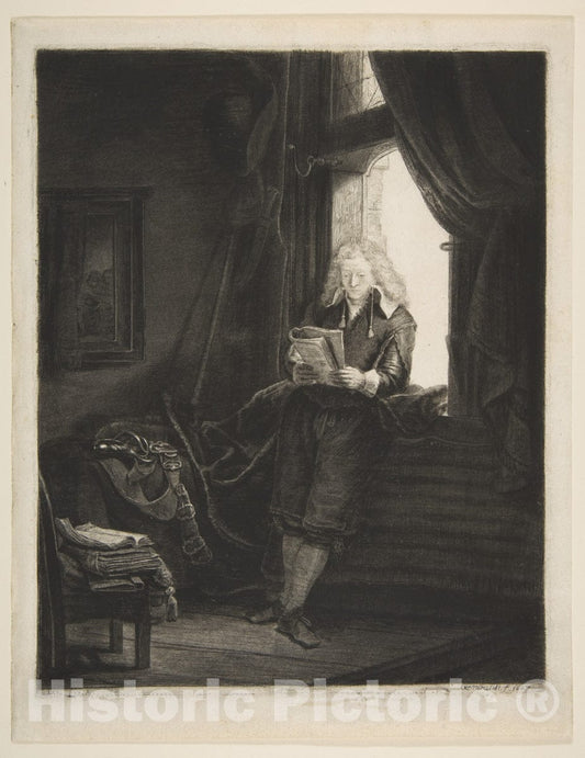 Art Print : Rembrandt (Rembrandt Van Rijn) - Jan Six 2 : Vintage Wall Art