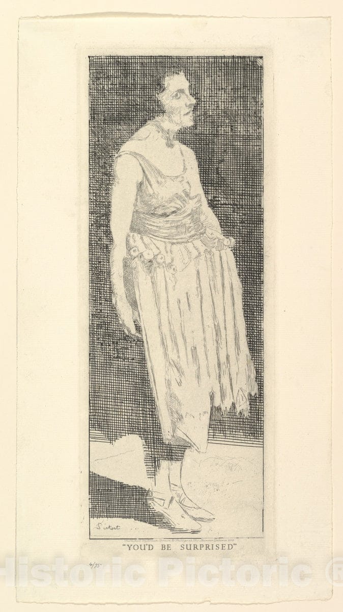 Art Print : Walter Richard Sickert - You'd Be Surprised : Vintage Wall Art