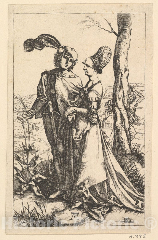 Art Print : Albrecht Dürer - The Promenade (Copy) : Vintage Wall Art