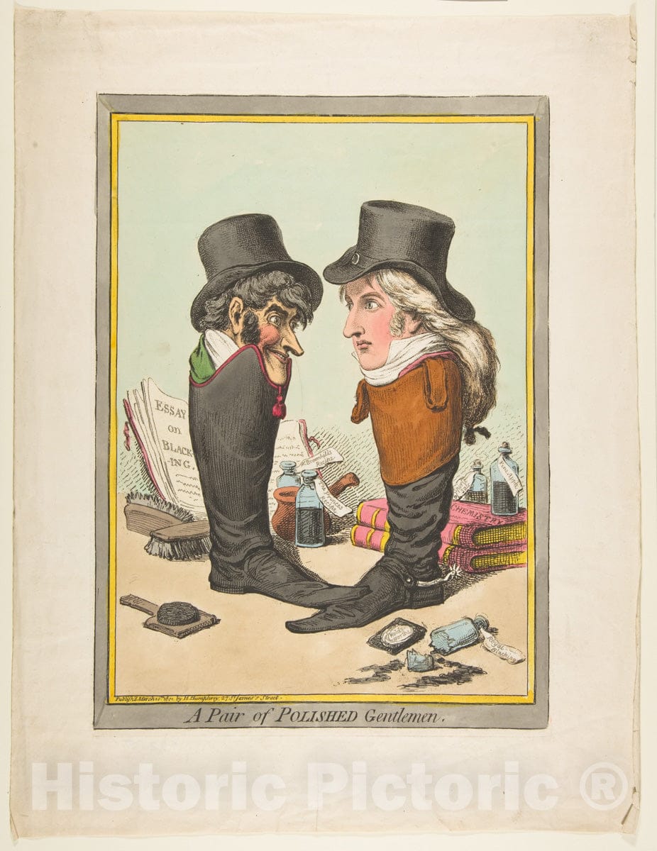 Art Print : James Gillray - A Pair of Polished Gentlemen : Vintage Wall Art