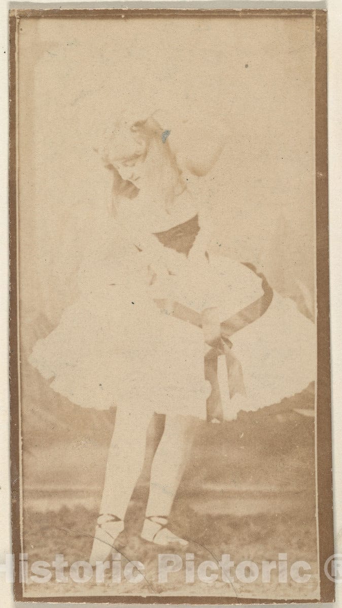 Photo Print : Dancer Standing with Toe Pointed, from The Actresses Series (N668) : Vintage Wall Art