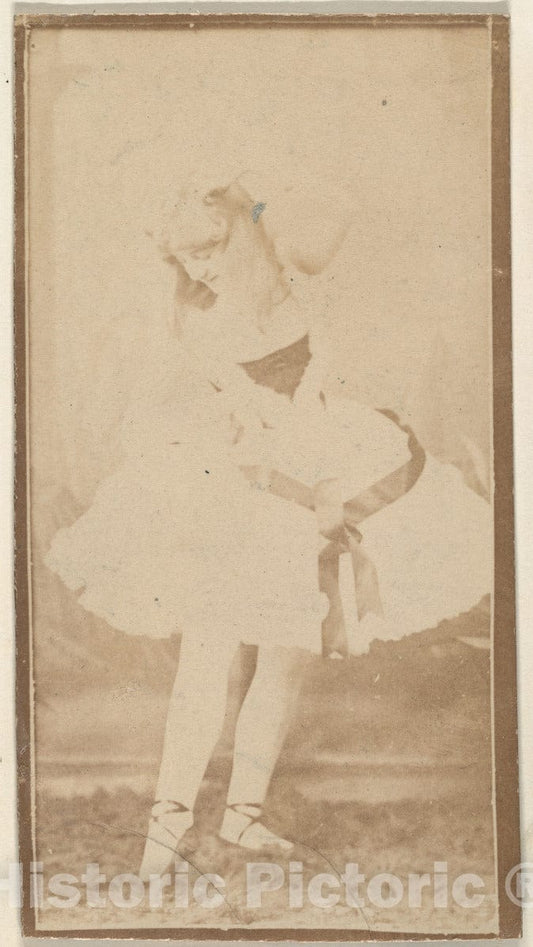 Photo Print : Dancer Standing with Toe Pointed, from The Actresses Series (N668) : Vintage Wall Art