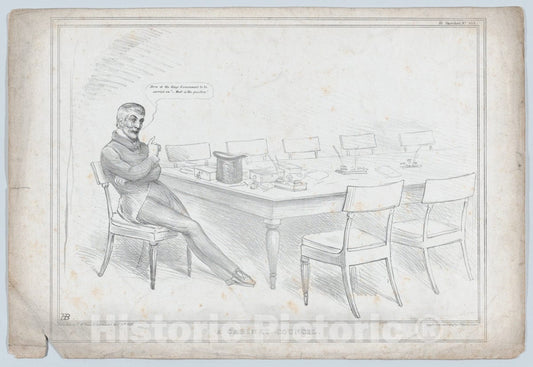 Art Print : John Doyle - A Cabinet Council : Vintage Wall Art