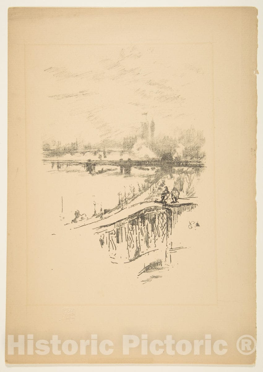 Art Print : James McNeill Whistler - The Savoy Pigeons : Vintage Wall Art