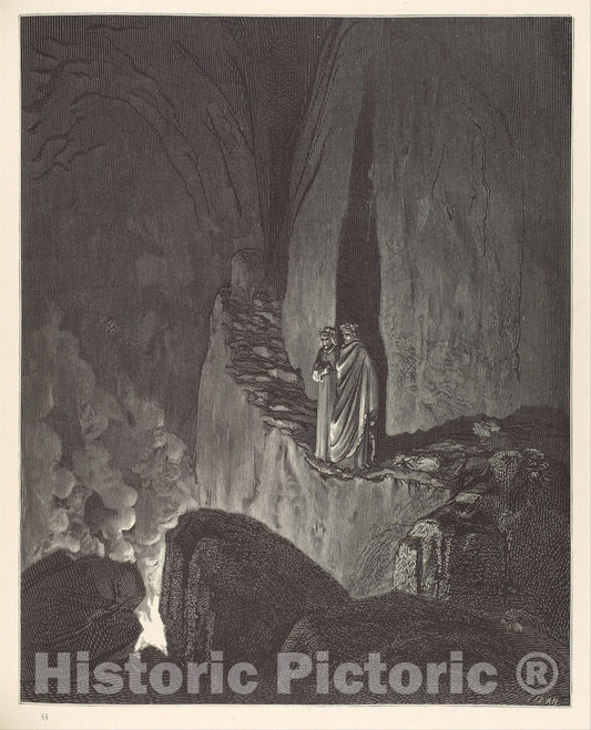 Art Print : Dante Alighieri - The Vision of Hell (Inferno) : Vintage Wall Art