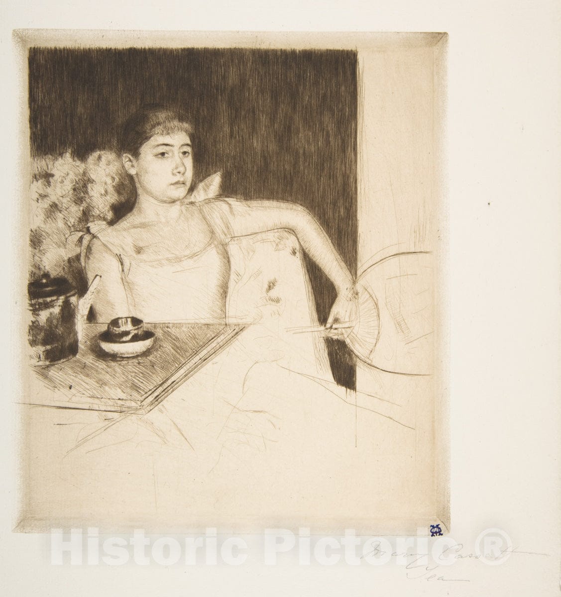 Art Print : Mary Cassatt - Tea : Vintage Wall Art