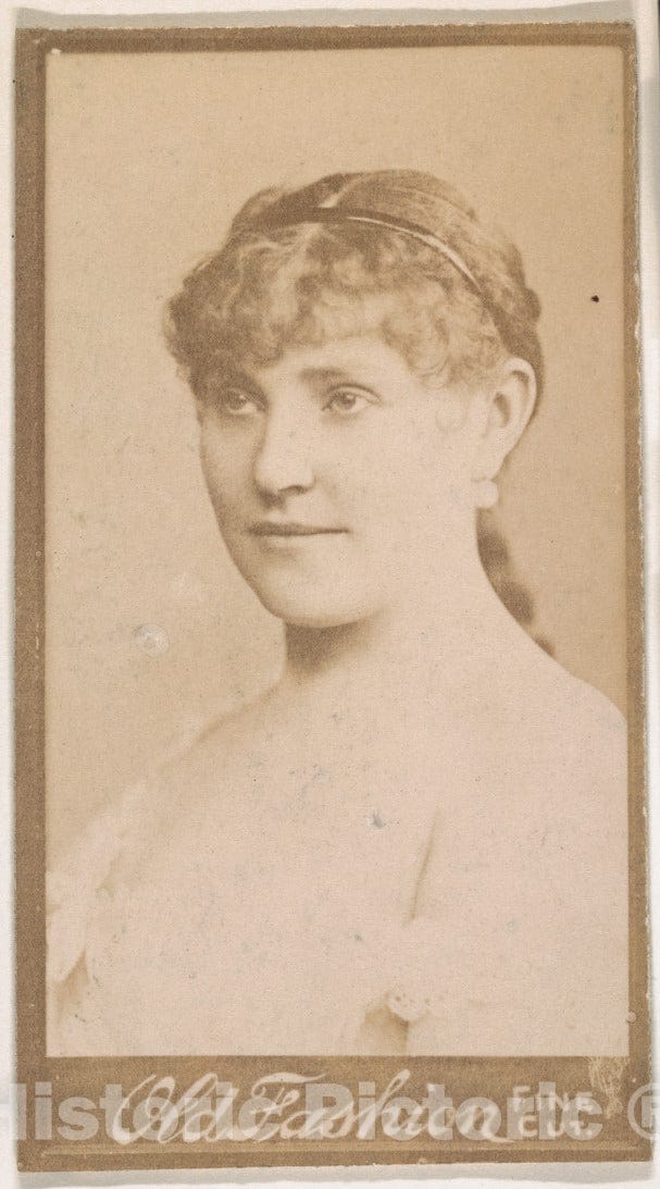 Photo Print : Portrait of Actress, from The Actresses Series (N664) Promoting Old Fashion Fine Cut Tobacco - 424823 : Vintage Wall Art