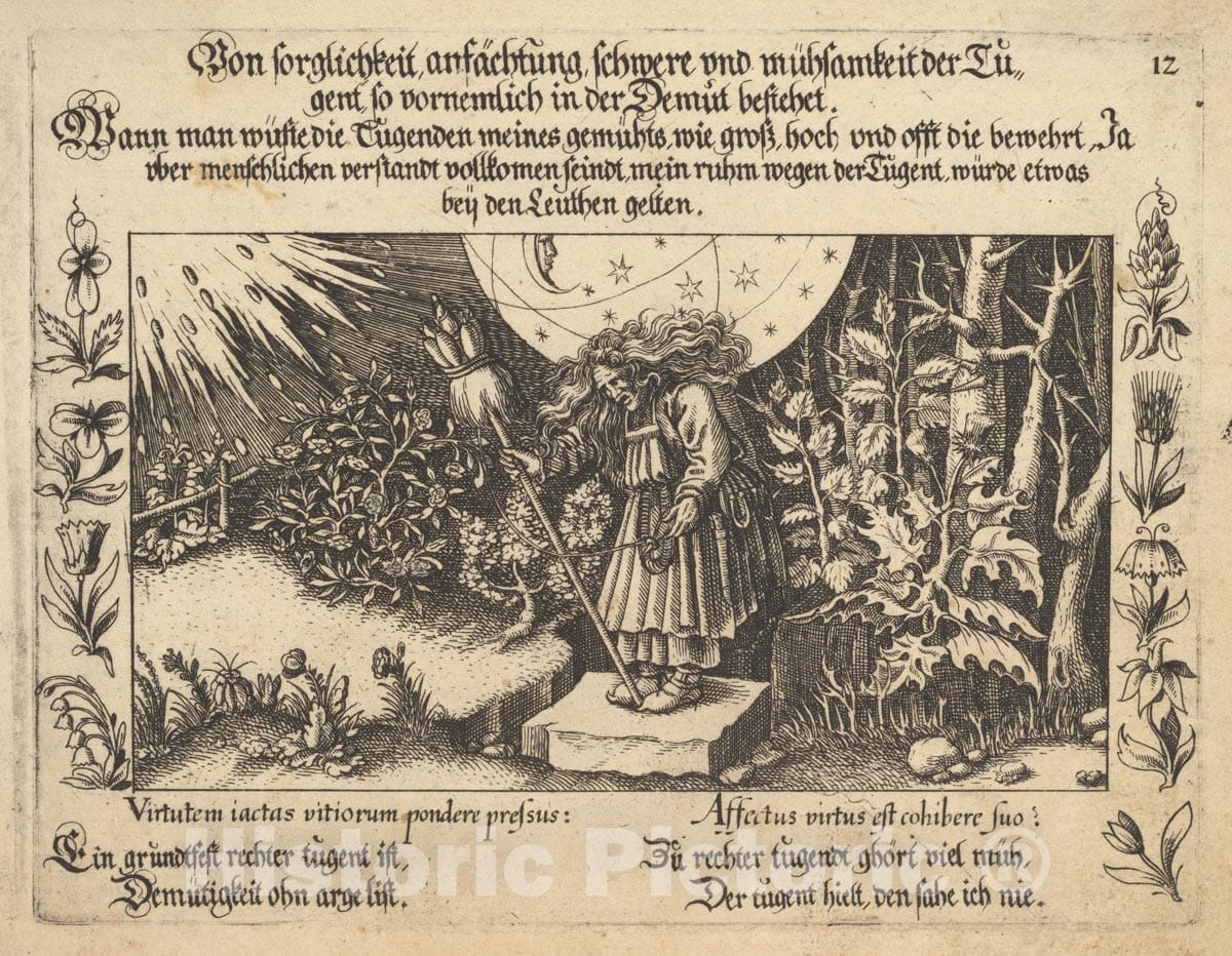 Art Print : Von sorglichkeit ansachtung - Artist: Balthasar Schwan - Created: 1652 : Vintage Wall Art