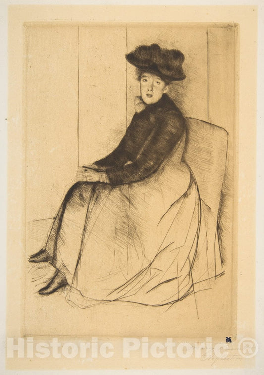 Art Print : Mary Cassatt - Reflection 1 : Vintage Wall Art