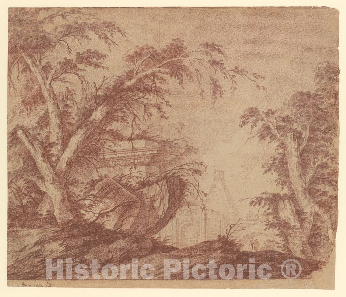 Art Print : Jean Laurent Legeay - Architectural Fantasy 3 : Vintage Wall Art