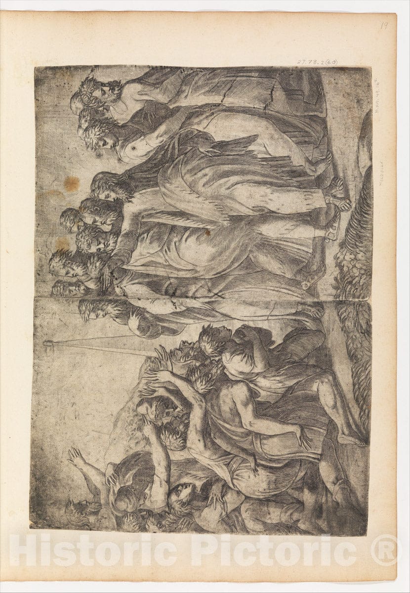 Art Print : Andrea Schiavone (Andrea Meldola) - Christ Healing The Lepers : Vintage Wall Art