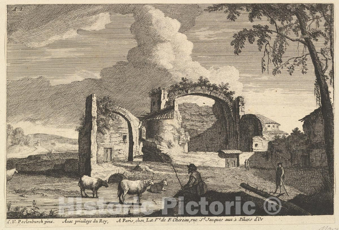 Art Print : Jean Morin - Le Bouvier Assis 1 : Vintage Wall Art