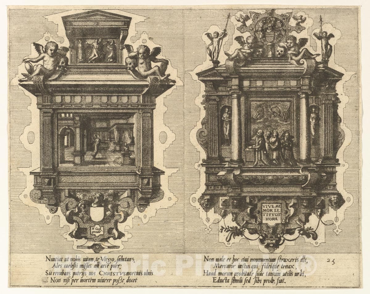 Art Print : Hans Vredeman de Vries - Cœnotaphiorum (25) : Vintage Wall Art