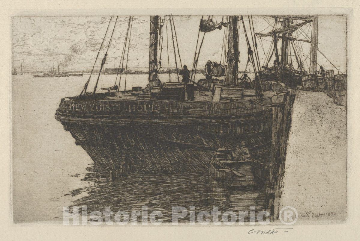 Art Print : Charles Adams Platt - The Schooner : Vintage Wall Art