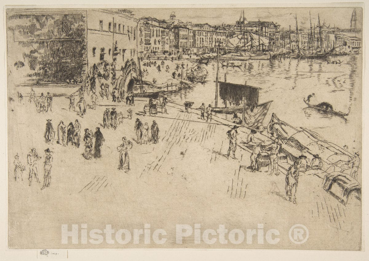 Art Print : James McNeill Whistler - The Riva, No. 1 (The Riva) : Vintage Wall Art