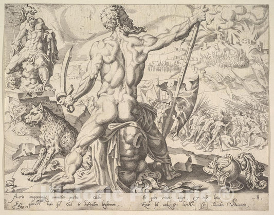 Art Print : Maarten Van Heemskerck - GAD, from The Series The Twelve Patriarchs : Vintage Wall Art