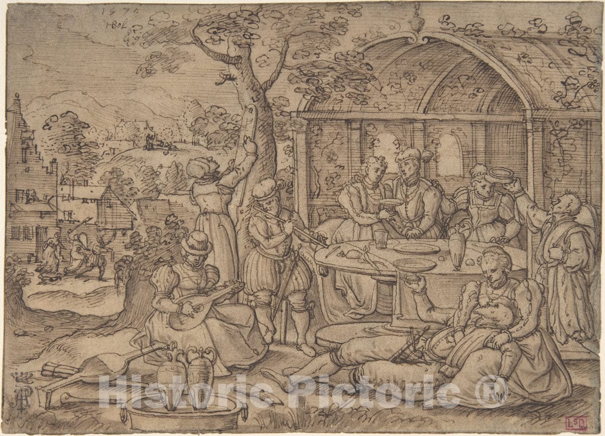 Art Print : Hans BOL - The Prodigal Son : Vintage Wall Art